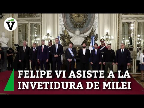 El Rey Felipe VI asiste a investidura de Milei sin ningún ministro del Gobierno de España