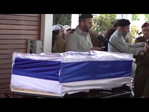 Funeral of one of 4 Israeli soldiers killed in Khan Younis