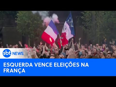 Esquerda vence eleições legislativas na França | #SBTNewsnaTV (08/07/24)