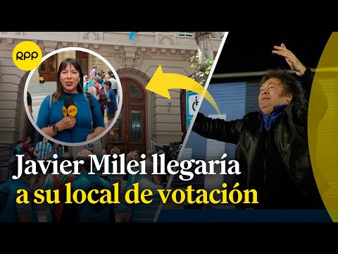 Javier Milei llegaría a su local de votación | Segunda vuelta electoral Argentina