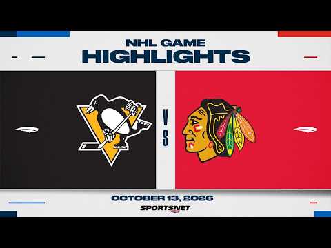 NHL 하이라이트 | 펭귄스 대 블랙호크스 - 2026년 10월 14일