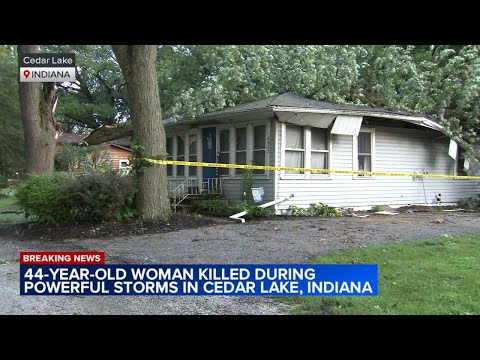 Woman killed after tree falls on Indiana home