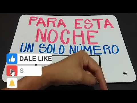 UN SOLO NUMERO DE LA SUERTE PARA LOTER1AS HOY EN LA NOCHE..!