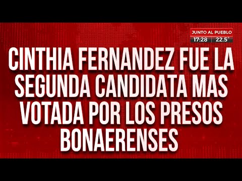 Cinthia Fernández fue la segunda candidata más votada por los presos bonaerenses