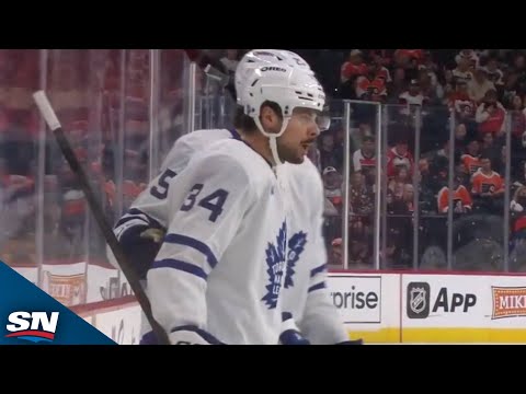 Maple Leafs Auston Matthews Buries Long-Range Wrister vs. Flyers