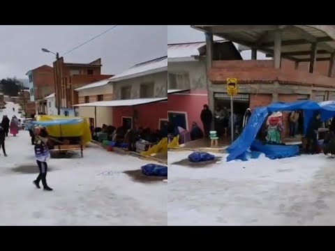 Se registra intensa nevada en Puno: Temperaturas llegan a menos 15 grados