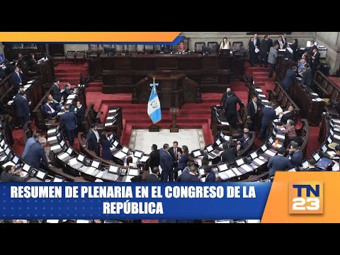 Resumen de Plenaria en el Congreso de la República