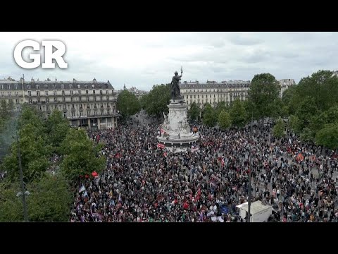 Protestan franceses contra avance de extrema derecha