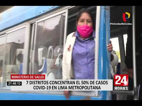 7 distritos concentran el 50% de casos de COVID-19 en Lima Metropolitana