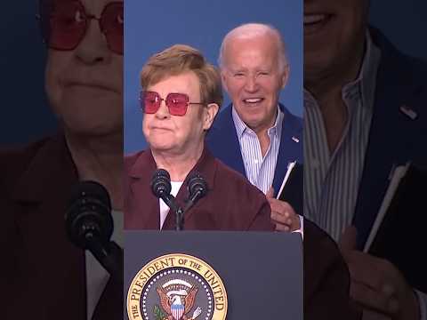 Biden Appears With Elton John at Stonewall Monument in NYC #pride