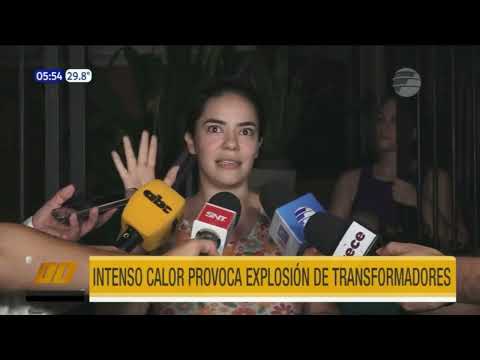 Intenso calor provoca explosión de transformador en Asunción