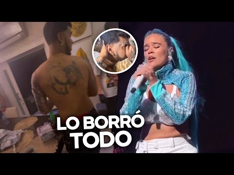 La Borró de su Cuerpo: Así Reaccionó Karol G, Anuel se Quita el Tatuaje de Karol por Culpa de Yailin