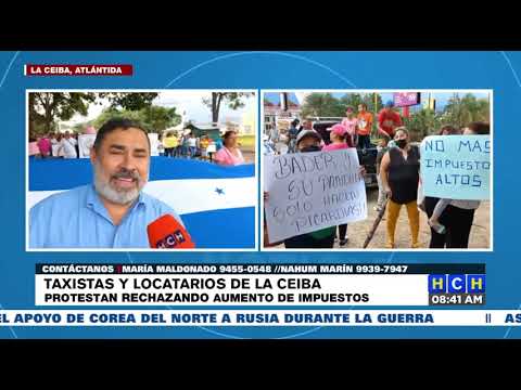Vendedores estacionarios y taxistas de La Ceiba rechazan aumentos a impuestos municipales