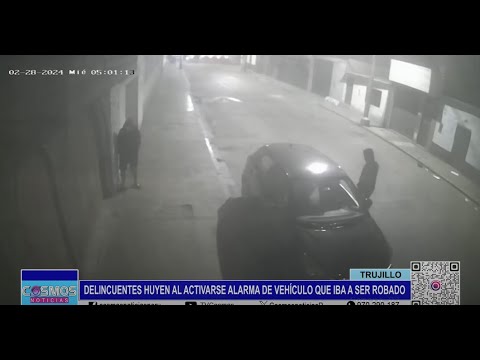 Trujillo: delincuentes huyen al activarse alarma de vehículo que iba a ser robado