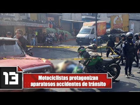 Motociclistas protagonizan aparatosos accidentes de tránsito