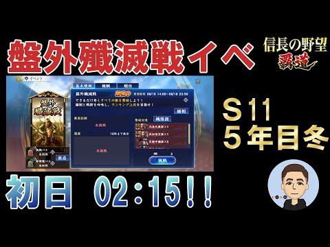 【信長の野望　覇道】 盤外懺滅戦　S11 5年目冬