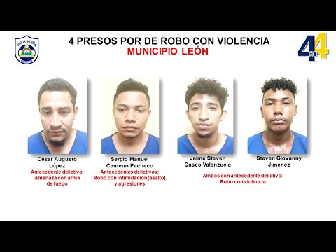 Policia Nacional captura a 19 sujetos por delitos de peligrosidad en el departamento de León