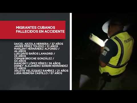 Confirman identidad de 9 migrantes cubanos que murieron en un accidente en Chicacao, Suchitepéquez