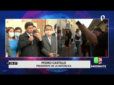 Pedro Castillo a su salida del Congreso: Hemos demostrado la predisposición de trabajar en unidad