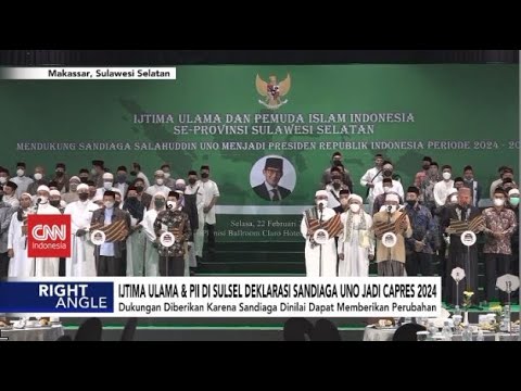 Ijtima Ulama & PII di Sulsel Deklarasi Sandiaga Uno Jadi Capres 2024