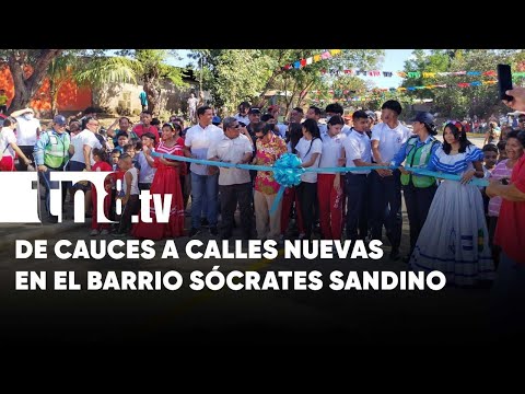 Alcaldía de Managua convierte cauce natural en calles en el barrio Sócrates Sandino - Nicaragua