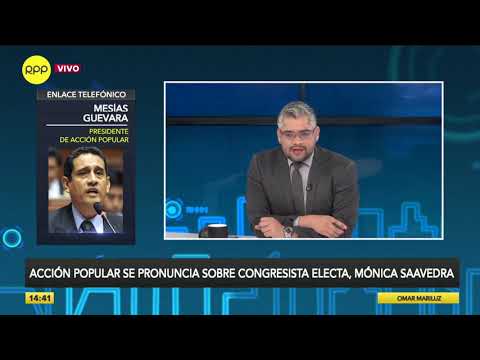 Mesías Guevara: “Mañana el comité político de AP evaluará situación de Mónica Saavedra”