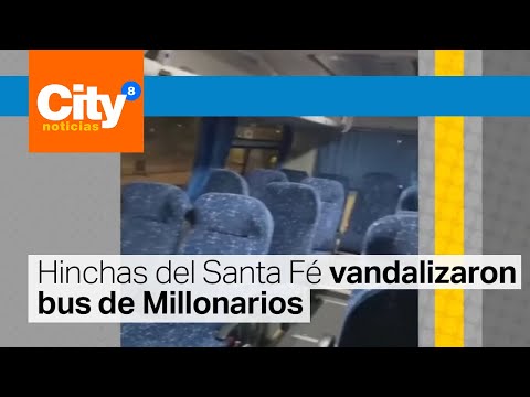 Vandalizan bus de Millonarios previo al clásico capitalino en El Campín | CityTv