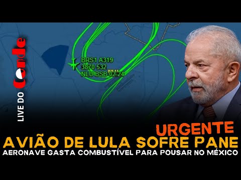 Live do Conde! Avião de Lula sofre pane: aeronave gasta combustível para pousar no México