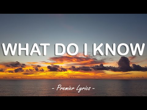 What Do I Know - Ed Sheeran (Lyrics) 🎶