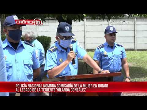 Develan placa de la Comisaría de la Mujer en el Distrito VI de Managua - Nicaragua