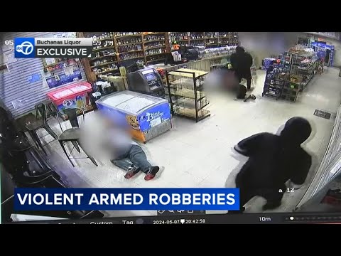 Video shows violent armed robbery at Chicago liquor store