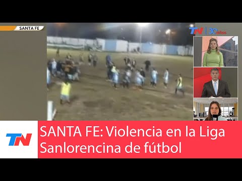 SANTA FE: trompadas, corridas y patadas en un partido de reserva en la Liga Sanlorencina de fútbol