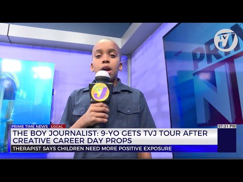 The Boy Journalist: 9yr Old Gets TVJ Tour after Creative Career Day Props | TVJ News