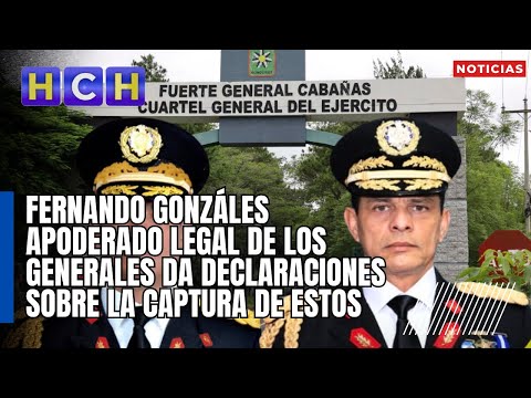 Fernando Gonzáles apoderado legal de los Generales da declaraciones sobre la captura de estos