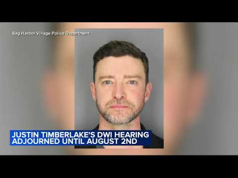 Justin Timberlake's DWI hearing adjourned until August 2