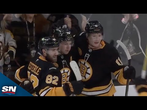 Bruins Explode For Three First Period Goals Just Over A Minute Apart