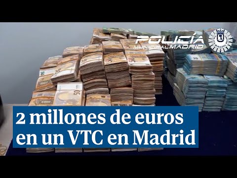 Descubren dos millones de euros en fajos de billetes en un VTC en el centro de Madrid