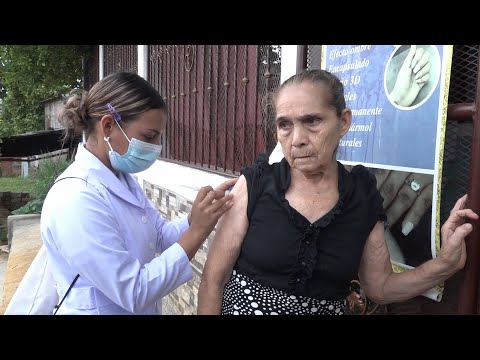 Brigadistas del Minsa vacunan contra el Covid-19 a familias del barrio 18 de Mayo