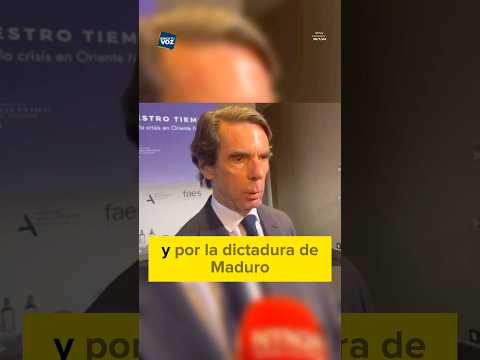 José María Aznar: Cualquier negociación con regímenes como el de Maduro acaba mal