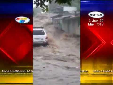 Torrencial aguacero la tarde de este miercoles ocasiona daños en algunos sectores de Managua