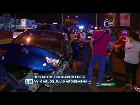 Dos vehículos colisionaron en la avenida Julio Arosemena en Guayaquil
