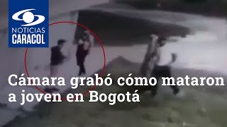 Cámara de seguridad grabó cómo mataron a joven en Bogotá por robarle el celular