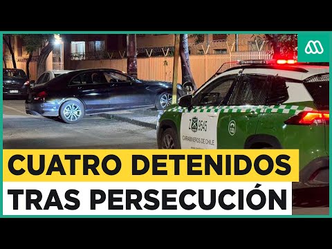 Camioneta choca tras evadir fiscalización: Persecución deja a cuatro detenidos