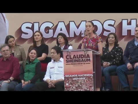 Presidential candidate for Mexico's ruling Morena party tells supporters she will not disappoint the