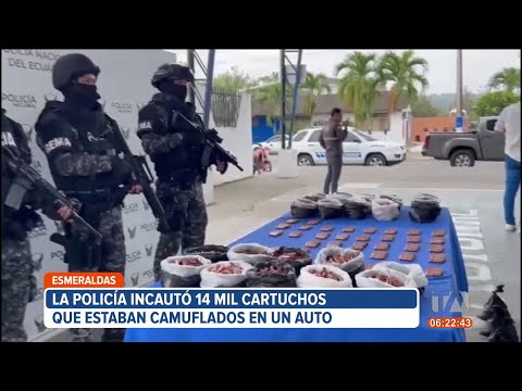 Policía incautó 14 mil cartuchos en un operativo en el norte de Esmeraldas