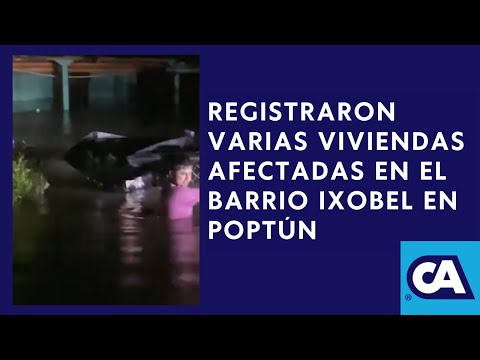 Lluvias han causado inundaciones en el municipio de Poptún en Petén