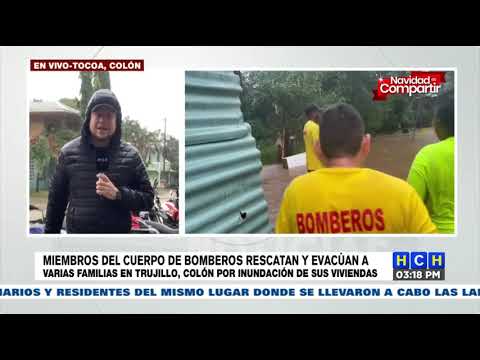 Evacuan familias por inundaciones en barrio de Trujillo, Colón