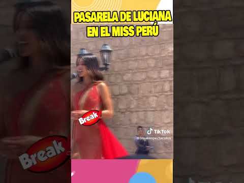 Luciana Fuster desfila en la presentación oficial del Miss Perú 2023. #missperú #lucianafuster