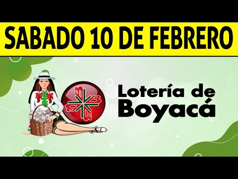 Resultados Lotería de BOYACÁ del Sábado 10 de Febrero de 2024  PREMIO MAYOR