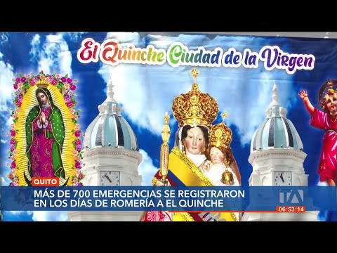 700 emergencias se registraron en la peregrinación de la Virgen del Quinche
